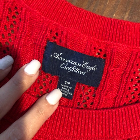 American Eagle red sweater size small - Picture 2 of 2